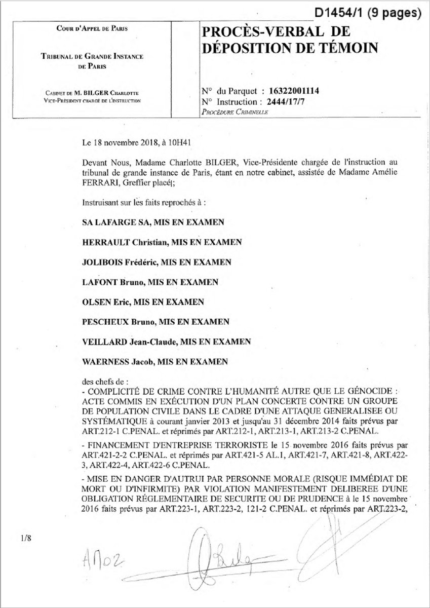 Lafarge ın DEAŞ ile ilişkisini Fransa istihbaratına bildirdiği belgeler #14