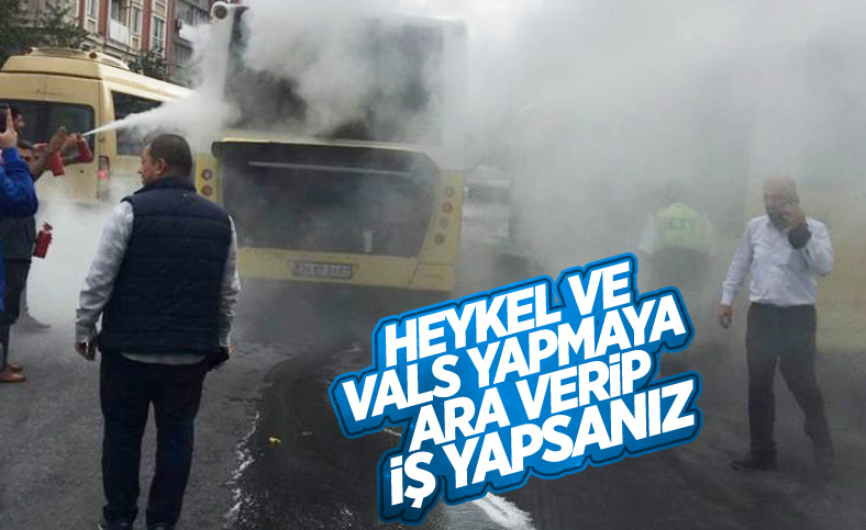 Gaziosmanpaşa'da İETT otobüsü yolda kaldı