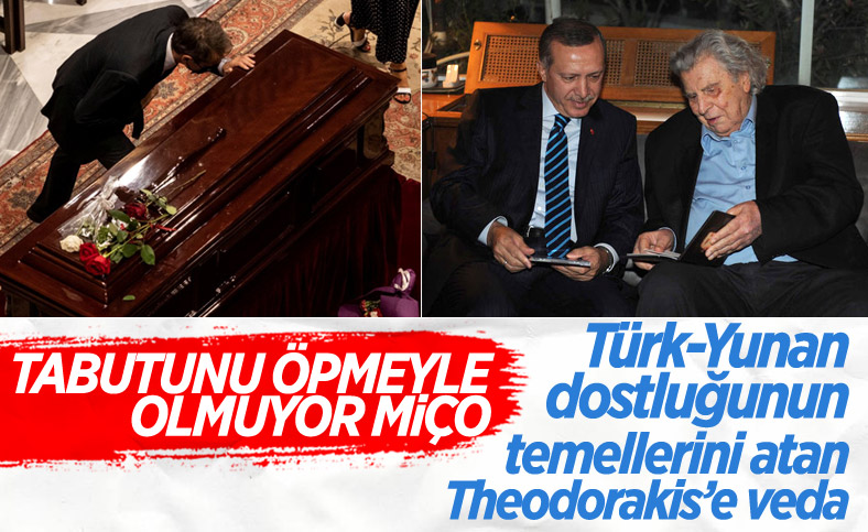 Türk dostu Yunan sanatçı Theodorakis, son yolculuğuna uğurlandı