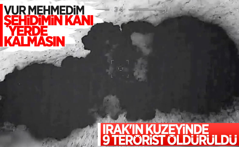 Irak'ın kuzeyinde 9 PKK'lı terörist etkisiz hale getirildi
