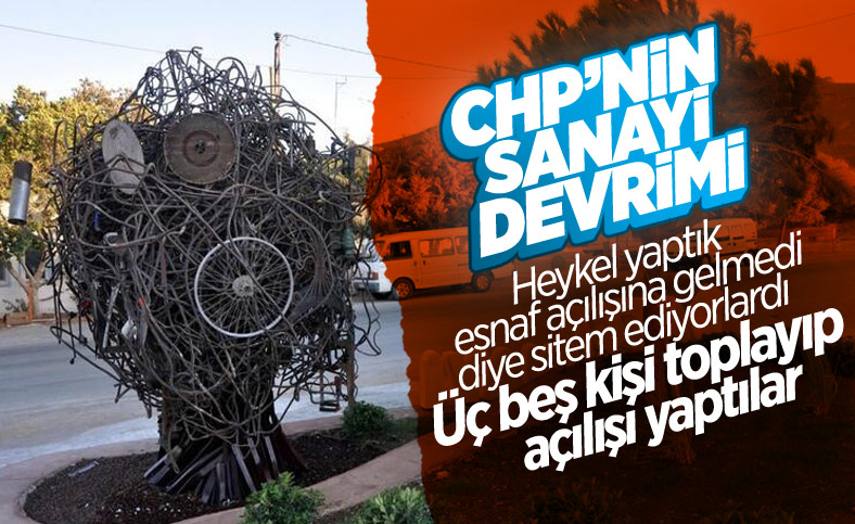 CHP'li Datça Belediyesi Sanayi Ağacı heykelinin açılışını yaptı