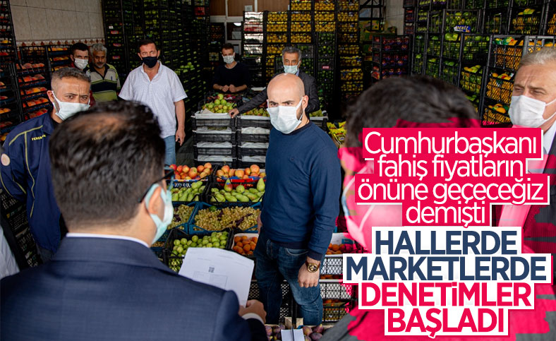 Erdoğan'ın sözleri sonrası market ve hallerde denetimler başladı