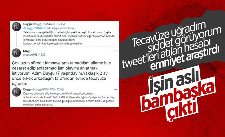Tecavüze uğradığını söyleyen Duygu isimli hesabın sahibi erkek çıktı
