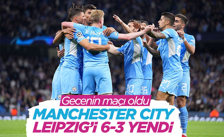 Manchester City, Leipzig'i farklı yendi