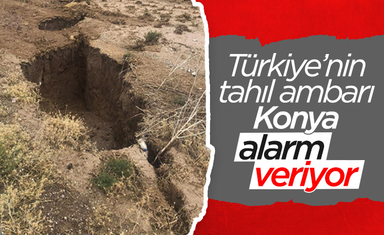 Konya'da toprak yüzeyde oluşan yarıkların AFAD raporu yayınlandı