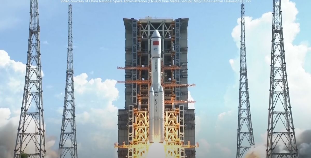 Çin, Tianzhou-3 kargo mekiğini kendi uzay istasyonuna gönderdi #1