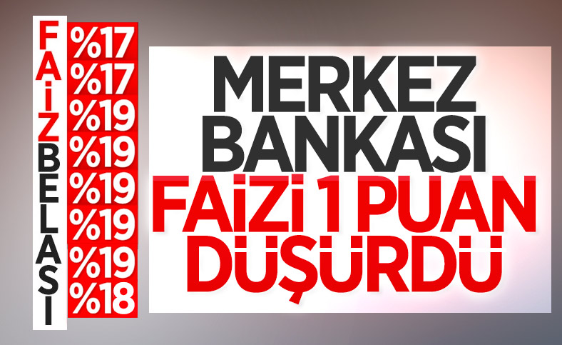 Merkez Bankası faizi yüzde 18'e indi