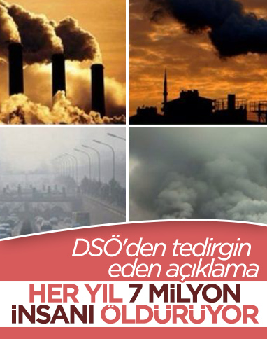DSÖ: Hava kirliliği nedeniyle her yıl 7 milyon insan ölüyor