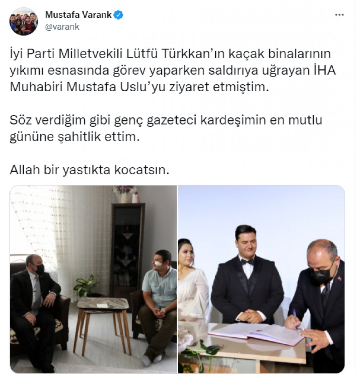 Darbedilen İHA Muhabiri Mustafa Uslu evlendi #2