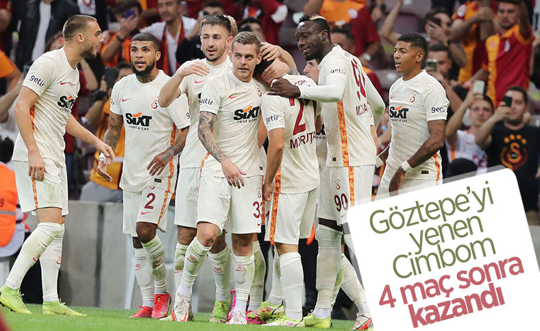 Galatasaray, Göztepe'yi yenerek 4 maç sonra kazandı