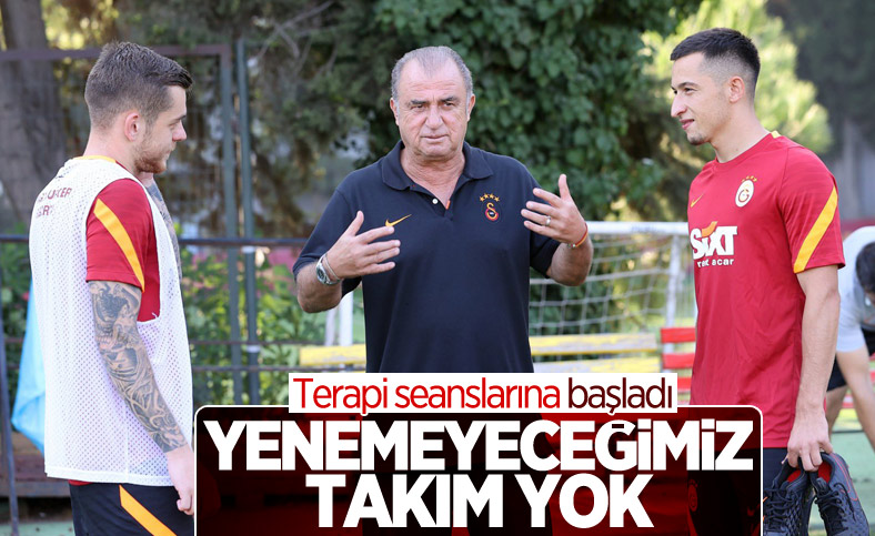 Fatih Terim'den oyunculara moral