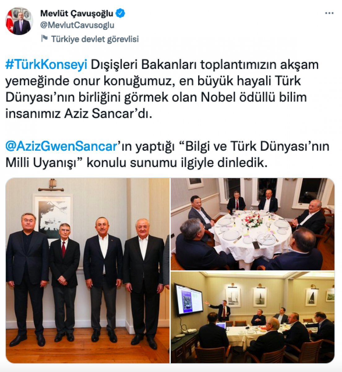 Aziz Sancar, Türk Konseyi dışişleri bakanlarının onur konuğu oldu #4