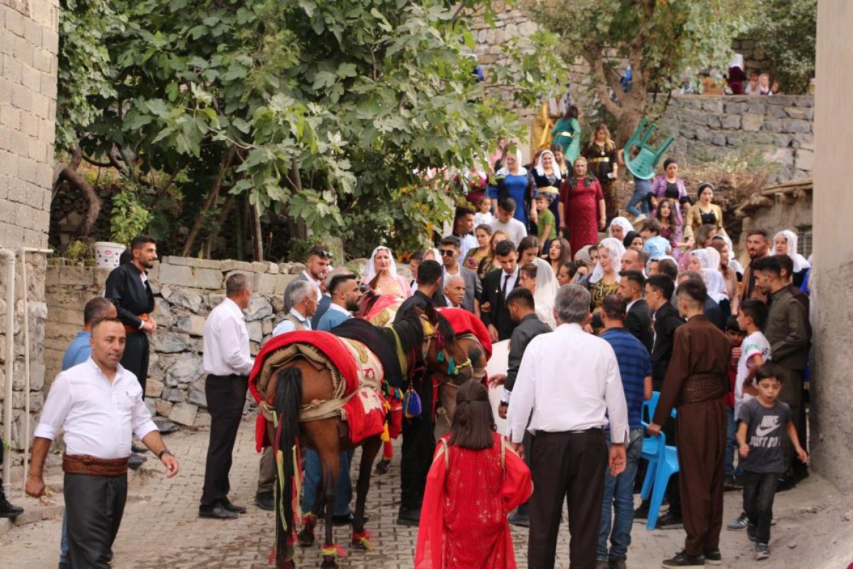 Şırnak ta düğünlerde araç konvoyu yerine at geleneği devam ediyor #1