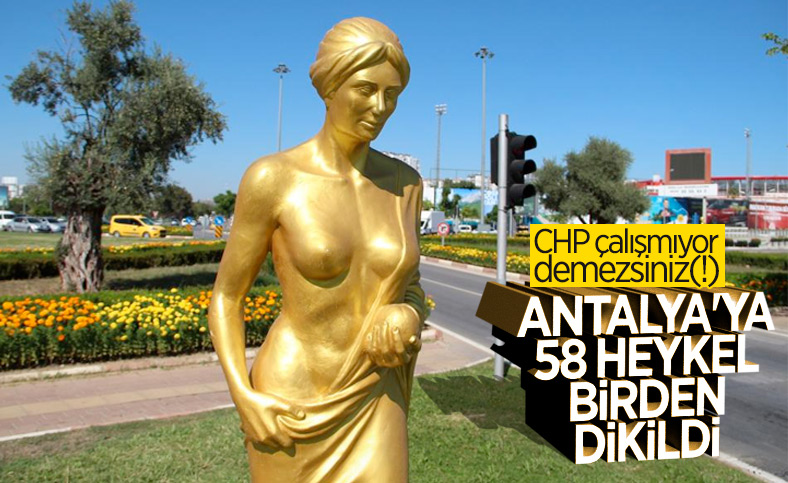 Antalya'daki Altın Portakal Film Festivali için 58 heykel dikildi