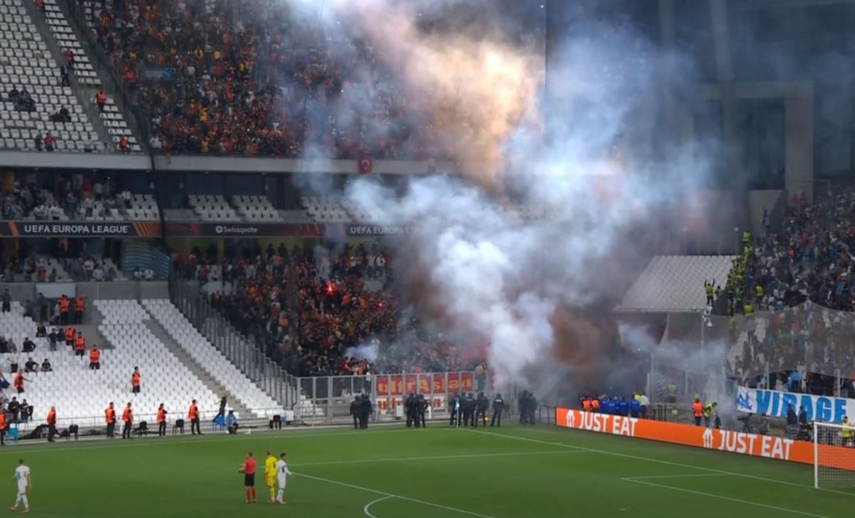 Marsilya-Galatasaray maçı durdu #2