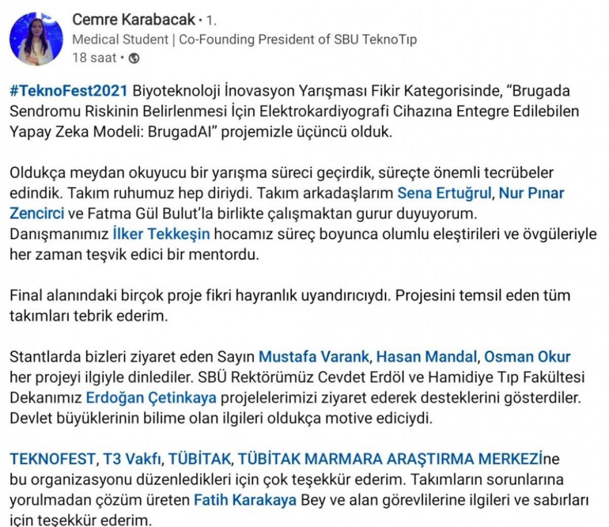 Bakan Varank, TEKNOFEST te ödül alan gençlerin sevincini paylaştı #2