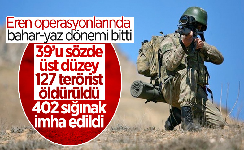 İlkbahar-yaz dönemi operasyonlarında 127 terörist etkisiz hale getirildi