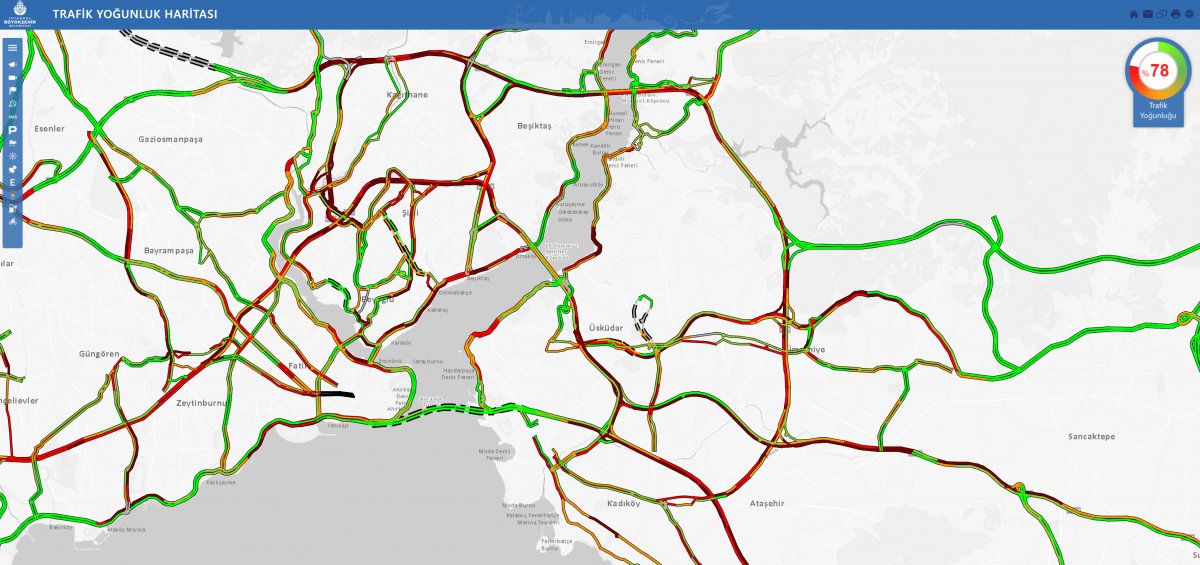 İstanbul da trafik yoğunluğu yaşanıyor #1