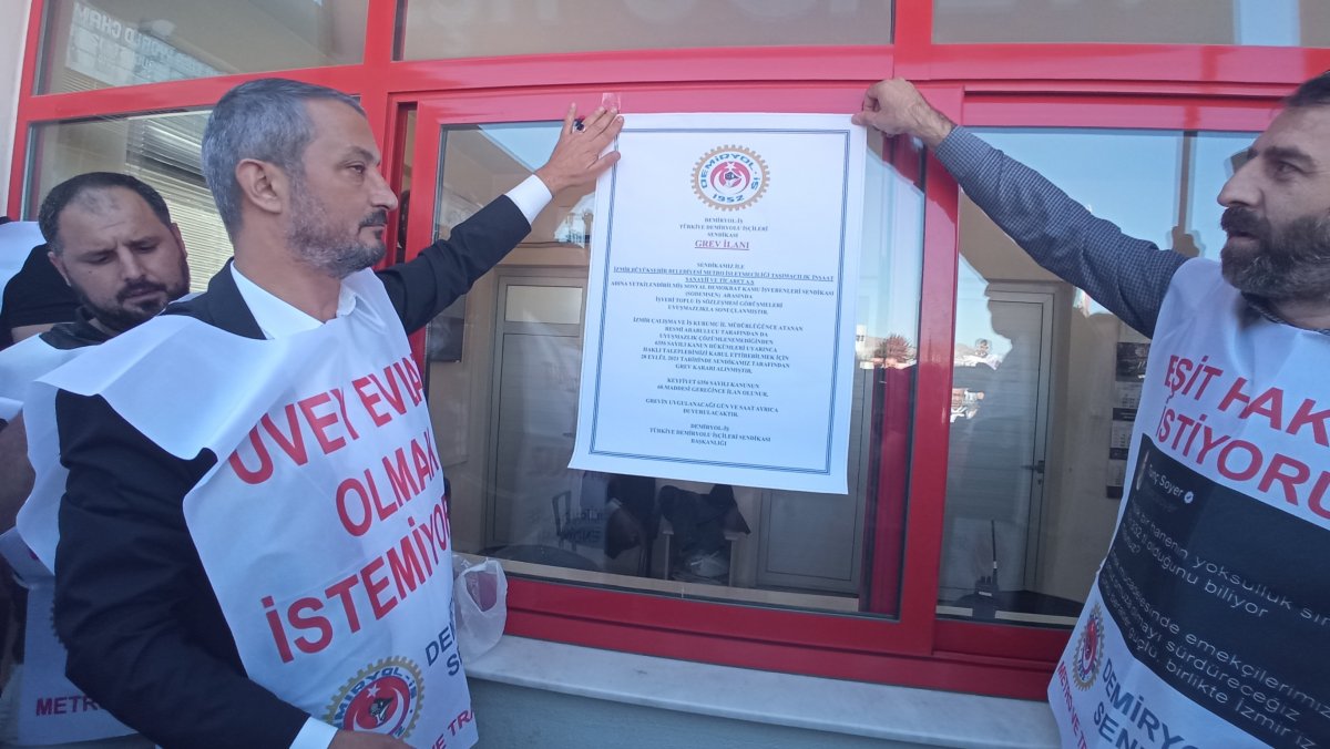 İzmir de metro çalışanları toplu iş sözleşmesi nedeniyle greve başladı #1
