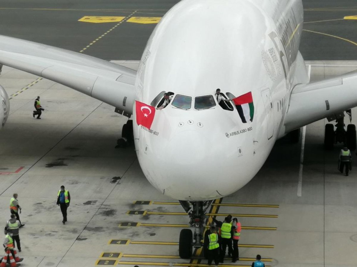 Dünyanın en büyük uçağından İstanbul a ilk sefer #7
