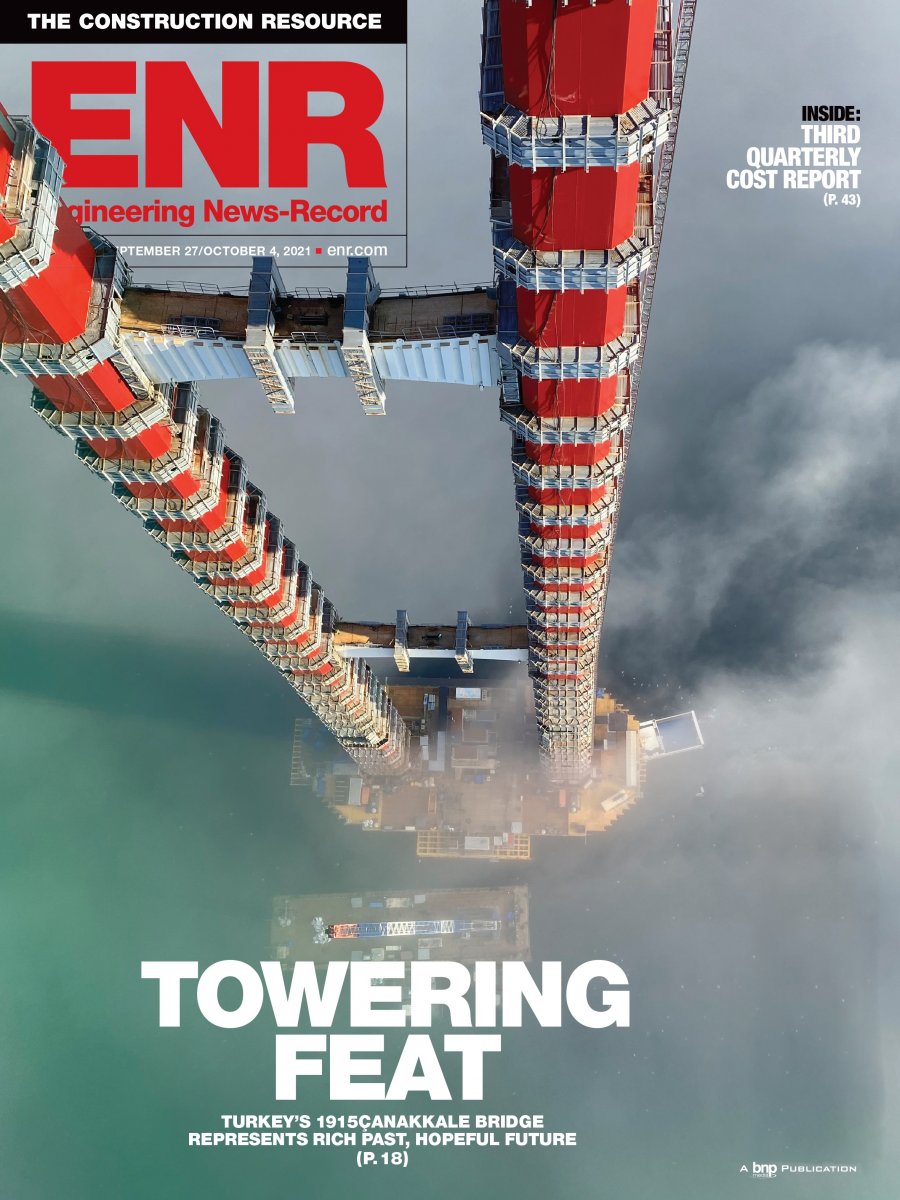 1915 Çanakkale Köprüsü, ENR dünya inşaat sektörü dergisinin kapağında #1