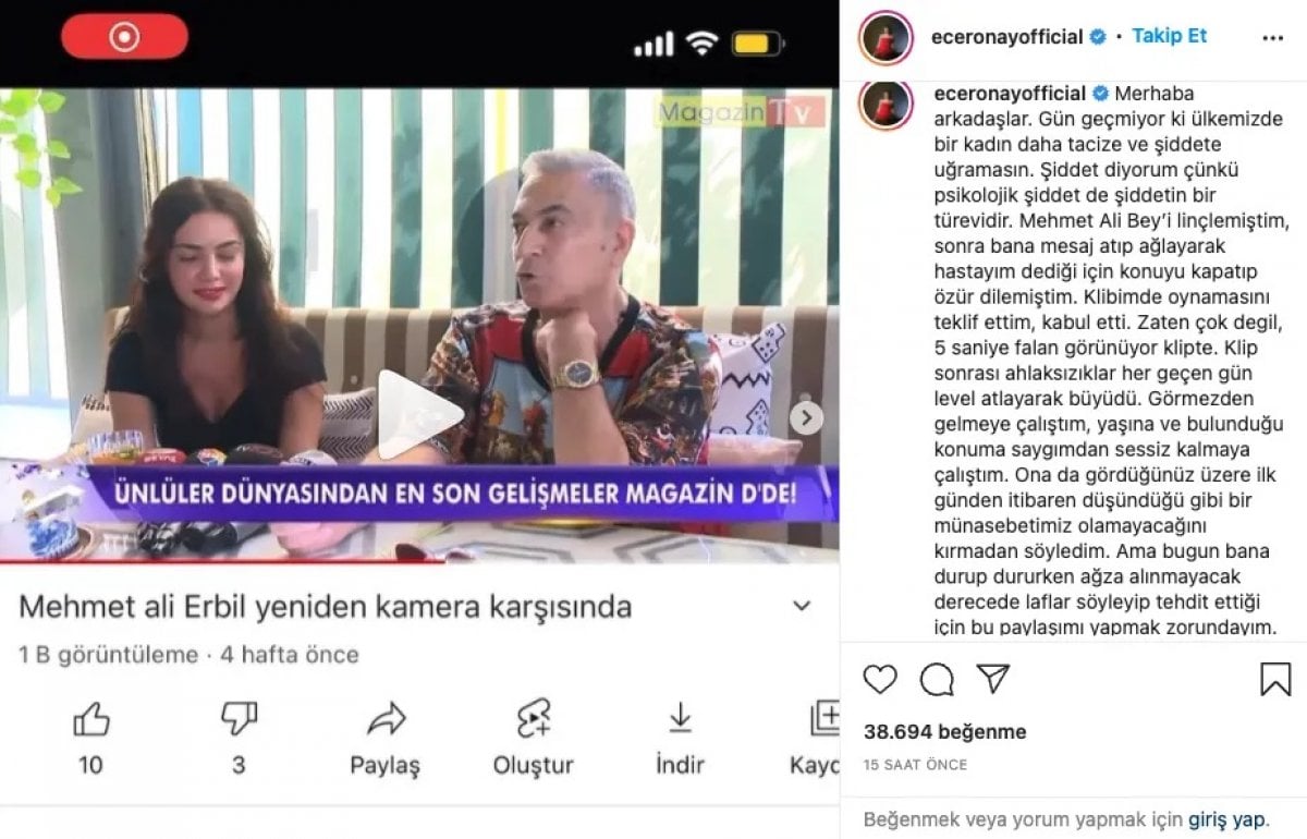 Mehmet Ali Erbil, Ece Ronay ın nişanlısı ile video paylaştı #7