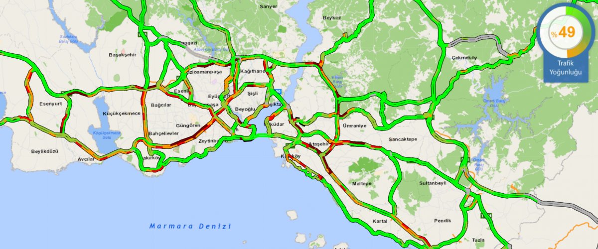 İstanbul da trafik yoğunluğu yaşanıyor #1