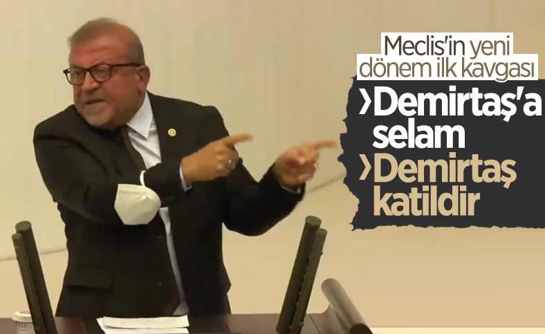 Meclis'te Selahattin Demirtaş katildir kavgası