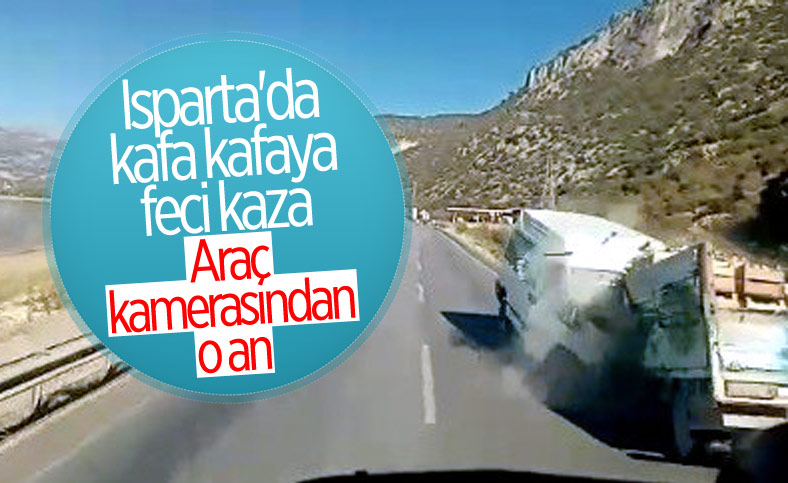 Isparta'daki ölümlü feci kazanın görüntüleri