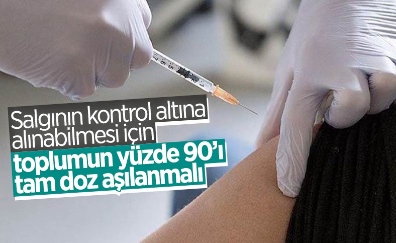 Bilim Kurulu: Toplumun yüzde 90'ı tam doz aşılanmalı