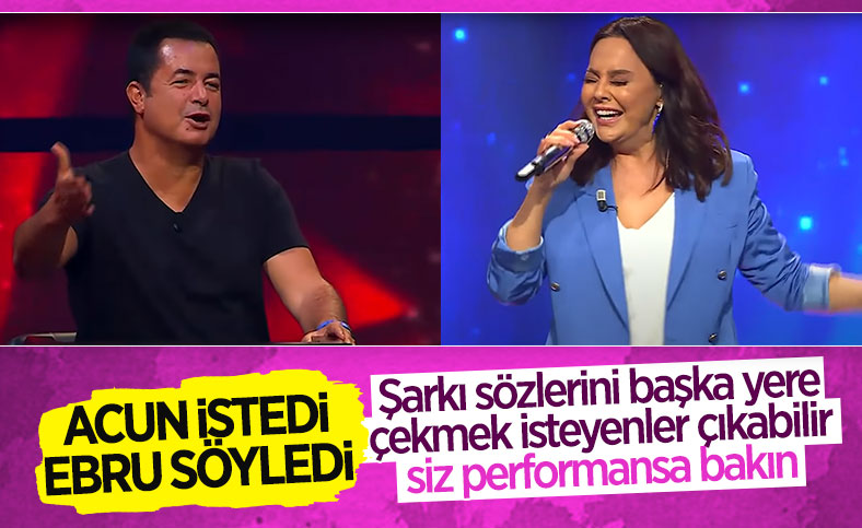 O Ses Türkiye'de Acun Ilıcalı'nın teklifini kırmayan Ebru Gündeş sahneye çıktı