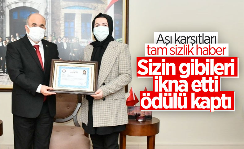Samsun’da 2 bin kişiyi aşıya ikna etti, başarı belgesi ile ödüllendirildi