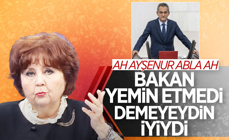 Ayşenur Arslan, Milli Eğitim Bakanı Mahmut Özer'in yeminini unuttu