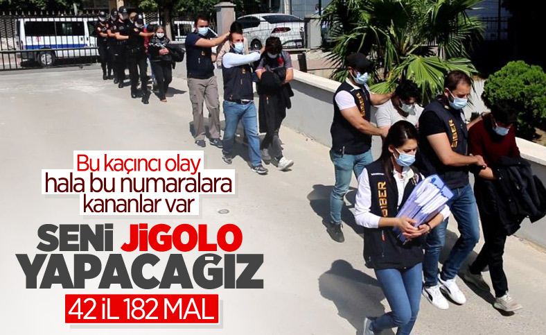 Mersin merkezli 42 ilde jigolo operasyonu: 182 kişi dolandırıldı