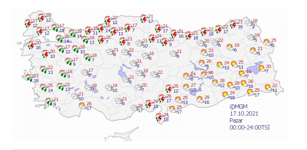 Meteoroloji den İzmir için sağanak yağış uyarısı #6