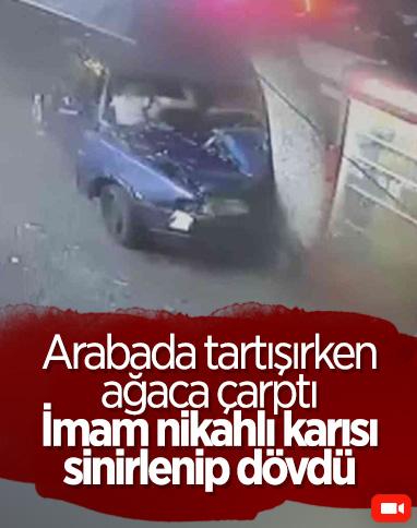 Adana'da eşiyle tartışan sürücü ağaca çarpınca, karısı darbetti
