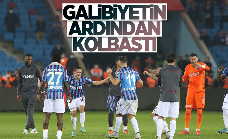 Trabzonsporlu oyuncular kolbastı oynadı