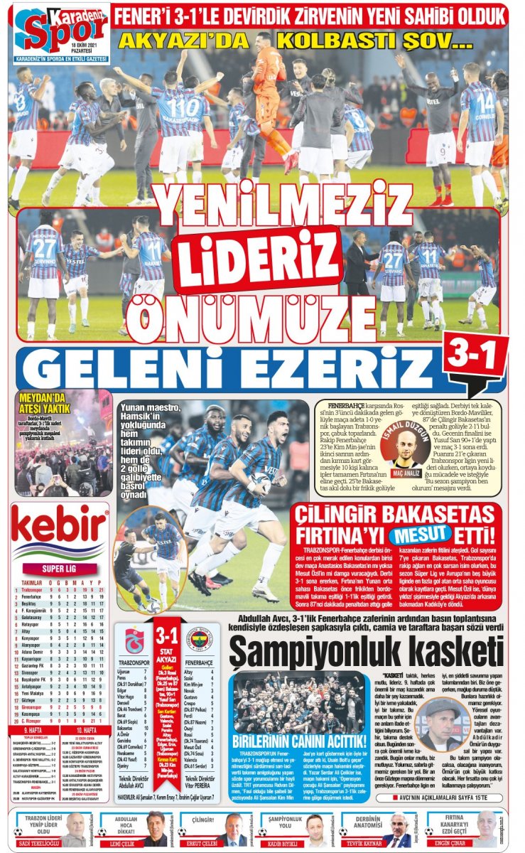 Trabzon basınından derbi manşetleri #6
