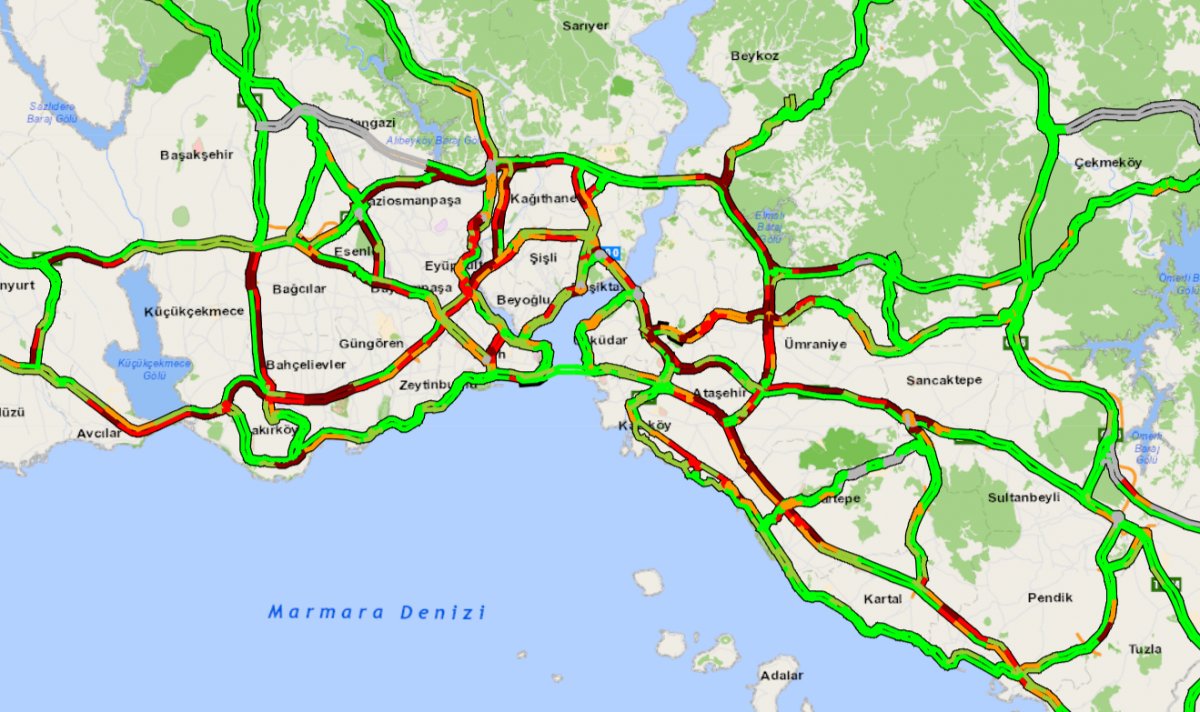 İstanbul da haftanın ilk iş gününde trafik yoğunluğu #2