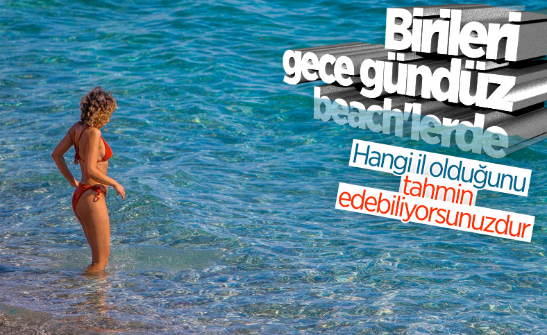 Antalya'da ekimde deniz keyfi