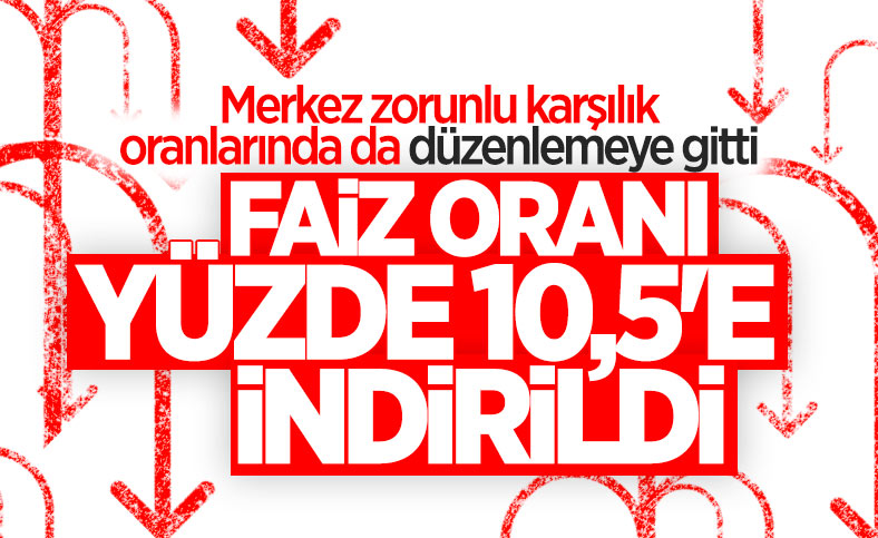 Merkez Bankası zorunlu karşılıklara ödenen faizi düşürdü