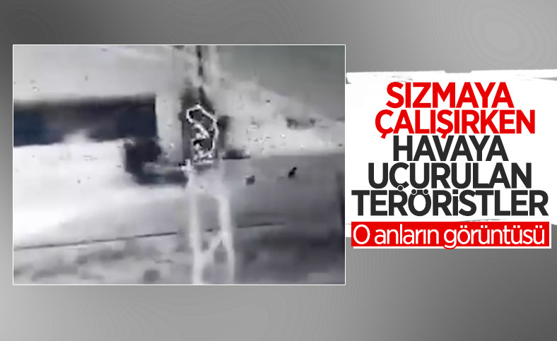 Sızma girişiminde bulunan teröristlerin etkisiz hale getirildiği anlar