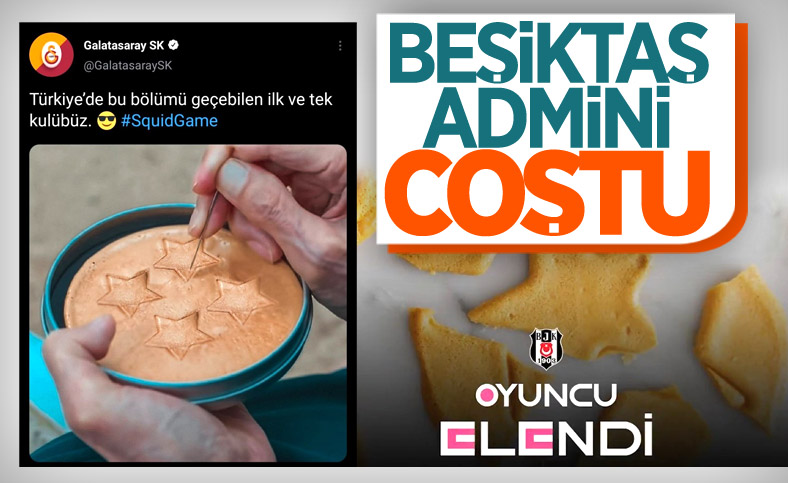 Beşiktaş'tan Galatasaray'a Squid Game ile gönderme