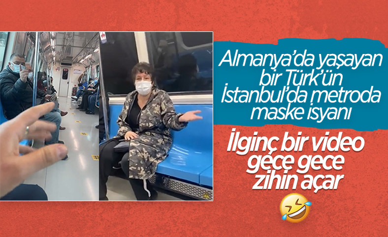 Almanya'da yaşayan Türk kadının metroda maske tartışması