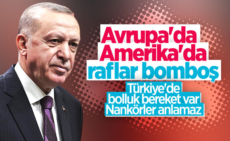 Cumhurbaşkanı Erdoğan: Avrupa ve ABD'de raflar boş