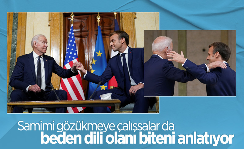 Joe Biden ile Emmanuel Macron'un beden dili analizi