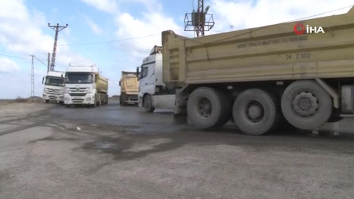 İstanbul da 800 kamyon şoförü kontak kapattı #4