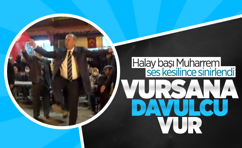Muharrem İnce, halay çekerken davulu susturdular