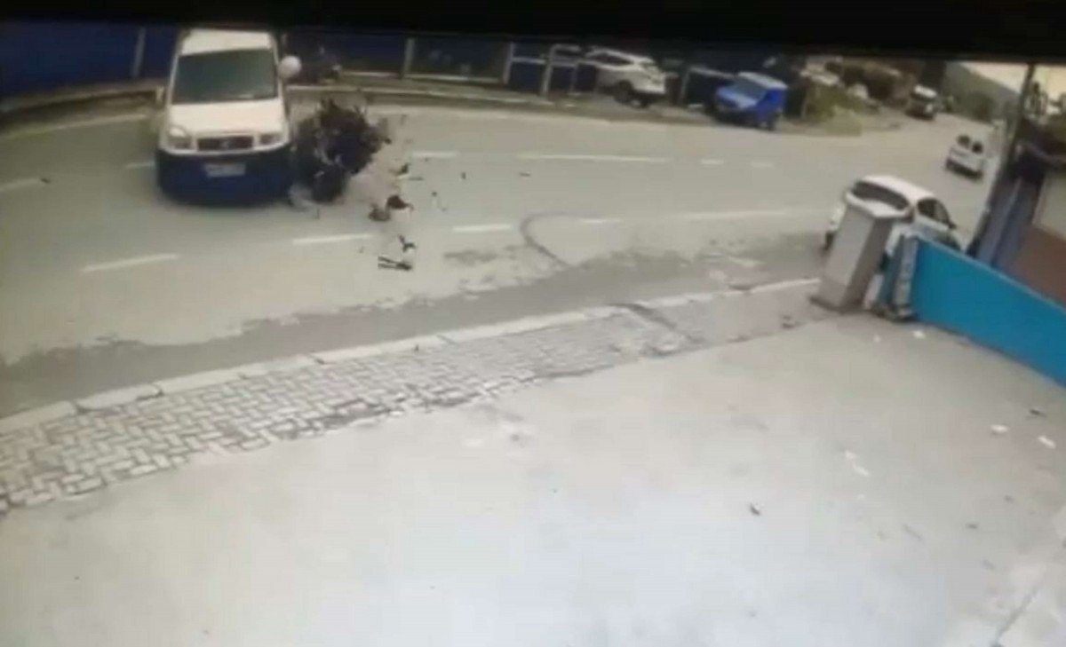 Disastrous motorcycle accident in Istanbul #2
