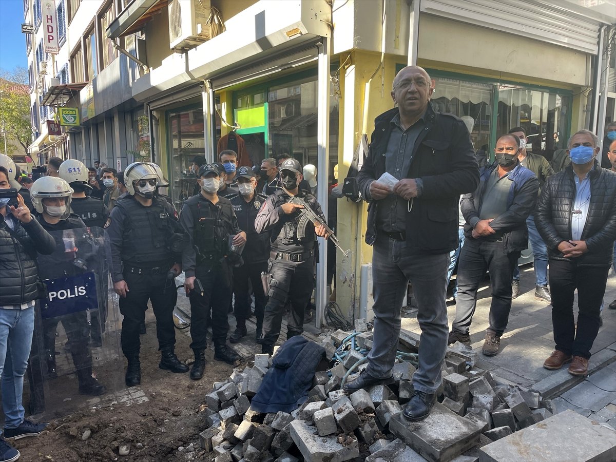 Tunceli de izinsiz basın açıklaması yapmak isteyen HDP liler polisle tartıştı #6